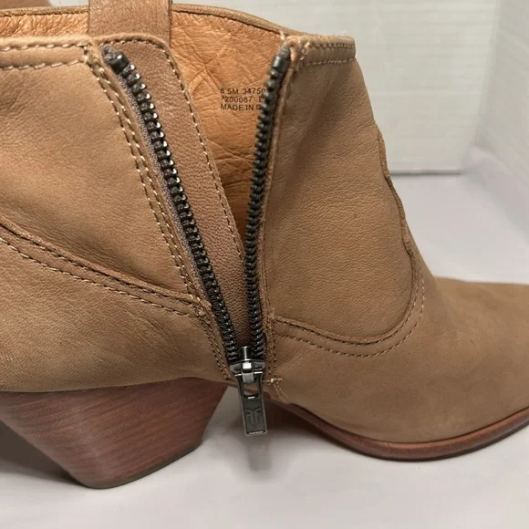 Frye Womens Reina Ash Leather Western Pointed Toe Booties Ankle Boots Size 8.5 - Picture 8 of 12